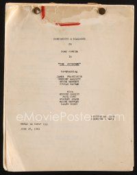 1p216 OUTSIDER continuity & dialogue script June 28, 1961, screenplay by Stewart Stern!