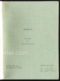 1p217 OVER THE TOP revised final draft script May 6, 1986, screenplay by Sylvester Stallone!