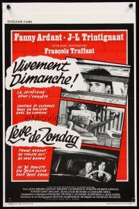 1r623 CONFIDENTIALLY YOURS Belgian '83 Francois Truffaut's Vivement Dimanche, Trintignant