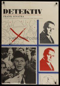 1r240 DETECTIVE Czech 23x33 '69 Mirek Wagner art of Frank Sinatra as gritty New York City cop!