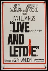 1r063 LIVE & LET DIE English double crown '73 Roger Moore as Ian Fleming's James Bond!