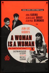 1r069 WOMAN IS A WOMAN English double crown '61 Godard's Une femme est une femme, sexy Anna Karina