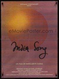 1r187 INDIA SONG French 23x32 '75 Marguerite Duras romantic fantasy musical!