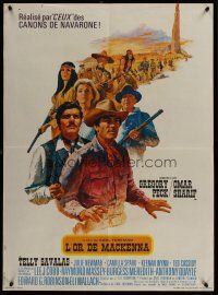 1r191 MacKENNA'S GOLD French 23x32 '69 Gregory Peck, Omar Sharif, Telly Savalas & Julie Newmar!