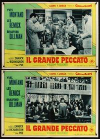 1r381 SANCTUARY 9 Italian photobustas '61 William Faulkner, Yves Montand, sexy Lee Remick!