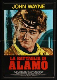 1r318 ALAMO Italian lrg pbusta R79 John Wayne as Crockett in the Texas War of Independence!