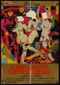 1r324 CANTERBURY TALES Italian lrg pbusta '71 Pier Paolo Pasolini, art of naked people!