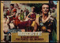 1r330 COLOSSUS OF THE ARENA Italian lrg pbusta '62 Mark Forest as Maciste, gladiator action!