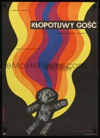 1r507 KLOPOTLIWY GOSC Polish 23x33 '71 Jerzy Ziarnik, Lipinski art of burning man!