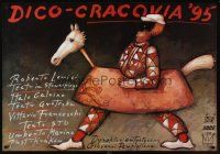 1r546 DICO-CRACOVIA '95 commercial Polish 27x38 '95 Gorowski art of man in horse costume!