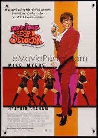 1r070 AUSTIN POWERS: THE SPY WHO SHAGGED ME DS Spanish '99 Mike Myers in title role, Heather Graham!