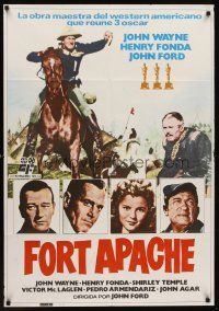 1r077 FORT APACHE Spanish R82 John Wayne, Henry Fonda, Shirley Temple, Victor McLaglen!