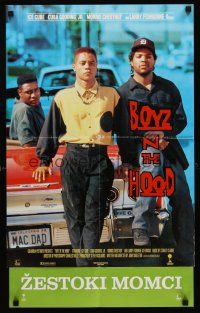 1r137 BOYZ N THE HOOD Yugoslavian 17x24 '91 Cuba Gooding Jr., Ice Cube, Laurence Fishburne!