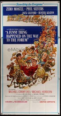 1s124 FUNNY THING HAPPENED ON THE WAY TO THE FORUM int'l 3sh '66 Jack Davis art of Mostel & cast!