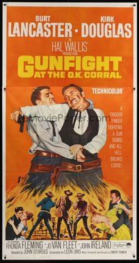 1s125 GUNFIGHT AT THE O.K. CORRAL 3sh R64 Burt Lancaster, Kirk Douglas, directed by John Sturges!
