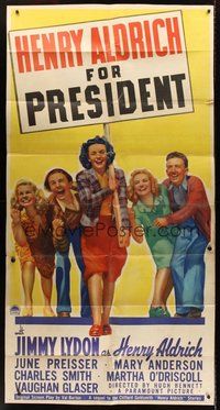 1s128 HENRY ALDRICH FOR PRESIDENT 3sh '41 Jimmy Lydon's first time in the title role!