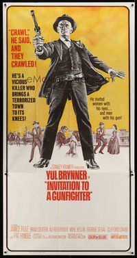 1s132 INVITATION TO A GUNFIGHTER 3sh '64 vicious killer Yul Brynner brings a town to its knees!
