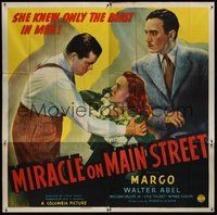 1s093 MIRACLE ON MAIN STREET 6sh '39 William Collier & Margo, who only knew the beast in men!