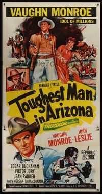 1s155 TOUGHEST MAN IN ARIZONA 3sh '52 artwork of Vaughn Monroe, Idol of Millions & Joan Leslie!