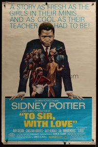 1s359 TO SIR, WITH LOVE 40x60 '67 Sidney Poitier, Lulu, directed by James Clavell!