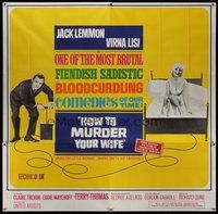 1s084 HOW TO MURDER YOUR WIFE 6sh '65 Jack Lemmon, Virna Lisi, the most sadistic comedy!