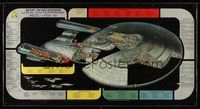 1s374 STAR TREK: THE NEXT GENERATION commercial poster '87 cool diagram of the U.S.S. Enterprise!