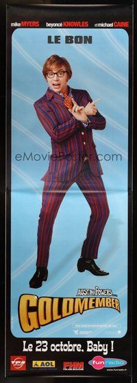 1s247 GOLDMEMBER DS teaser French 2p '02 full-length Mike Meyers as Austin Powers in groovy suit!