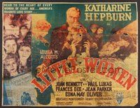 1s183 LITTLE WOMEN red title 1/2sh '33 Louisa May Alcott, Katharine Hepburn, Joan Bennett