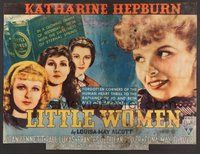 1s184 LITTLE WOMEN yellow title 1/2sh '33 Louisa May Alcott, Katharine Hepburn, Joan Bennett
