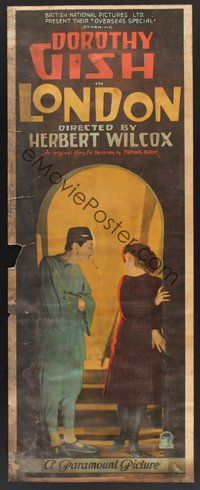 1s168 LONDON insert '26 English slum girl Dorothy Gish is adopted by a rich woman!