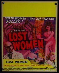 1s198 MESA OF LOST WOMEN jumbo WC '52 grown up Jackie Coogan vs super women who kissed & killed!