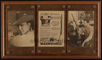 1s021 BUCK JONES 11x19 framed display '30s the cowboy star with cool ad for Daisy air rifles!