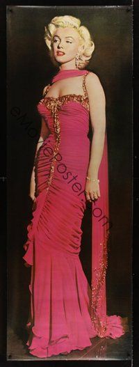 1s370 MARILYN MONROE 26x74 commercial poster '83 full-length portrait in sexy pink dress!