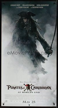 1s225 PIRATES OF THE CARIBBEAN: AT WORLD'S END DS special 26x50 '07 full-length Johnny Depp!