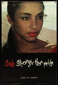 1s215 SADE: STRONGER THAN PRIDE English 40x59 music album poster '88 her third album!