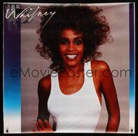 1s237 WHITNEY HOUSTON 36x36 music poster '82 great smiling portrait of the singer!