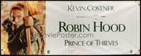 1s284 ROBIN HOOD PRINCE OF THIEVES vinyl banner '91 cool image of Kevin Costner w/flaming arrow!