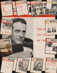 1t029 LOT OF 13 MOTION PICTURE HERALD MAGAZINES '60s Paul Newman is the #1 star of 1969!
