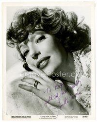 1t290 LORETTA YOUNG signed 8x10 REPRO still '86 great head & shoulders close up of the pretty star!