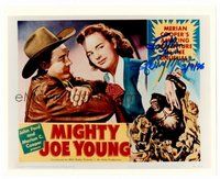 1t306 TERRY MOORE signed color 8x10 REPRO still '96 on an image of a Mighty Joe Young lobby card!
