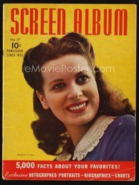 1t190 SCREEN ALBUM magazine October-December 1941 head & shoulders portrait of Maureen O'Hara!