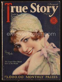 1t207 TRUE STORY magazine August 1929 artwork portrait of pretty Fay Marbe by Leo Sielke Jr!
