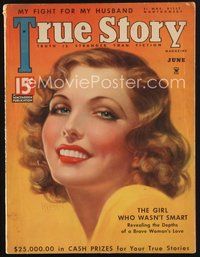 1t209 TRUE STORY magazine June 1935 wonderful artwork portrait by A. Mozert!