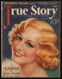 1t208 TRUE STORY magazine May 1934 wonderful artwork portrait by Victor Tchetchet!