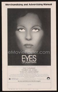 1t095 EYES OF LAURA MARS pressbook '78 Irvin Kershner, Tommy Lee Jones, psychic Faye Dunaway!