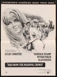 1t097 FAR FROM THE MADDING CROWD pressbook '68 Julie Christie, Terence Stamp, Peter Finch