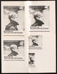 1t126 MAN WHO FELL TO EARTH ad slick '76 Nicolas Roeg, David Bowie close up profile!