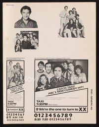 1t151 TAXI TV ad slick '78 Judd Hirsch, Danny DeVito, Christopher Lloyd, Danza, Henner, Kaufman