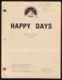1t227 HAPPY DAYS TV shooting script September 1, 1977, screenplay by Kempley, My Cousin the Cheat!