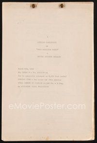1t252 THAT HAMILTON WOMAN cutting continuity script March 8, 1941, screenplay by Reisch & Sherriff!